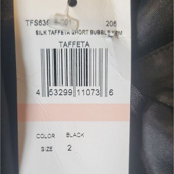 NWT BCBGMAXAZRIA Black Silk Taffeta  Mini Bubble Dress 80s Carrie Bradshaw 2 - Picture 14 of 14